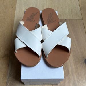 Ancient Greek Sandals Thais in White